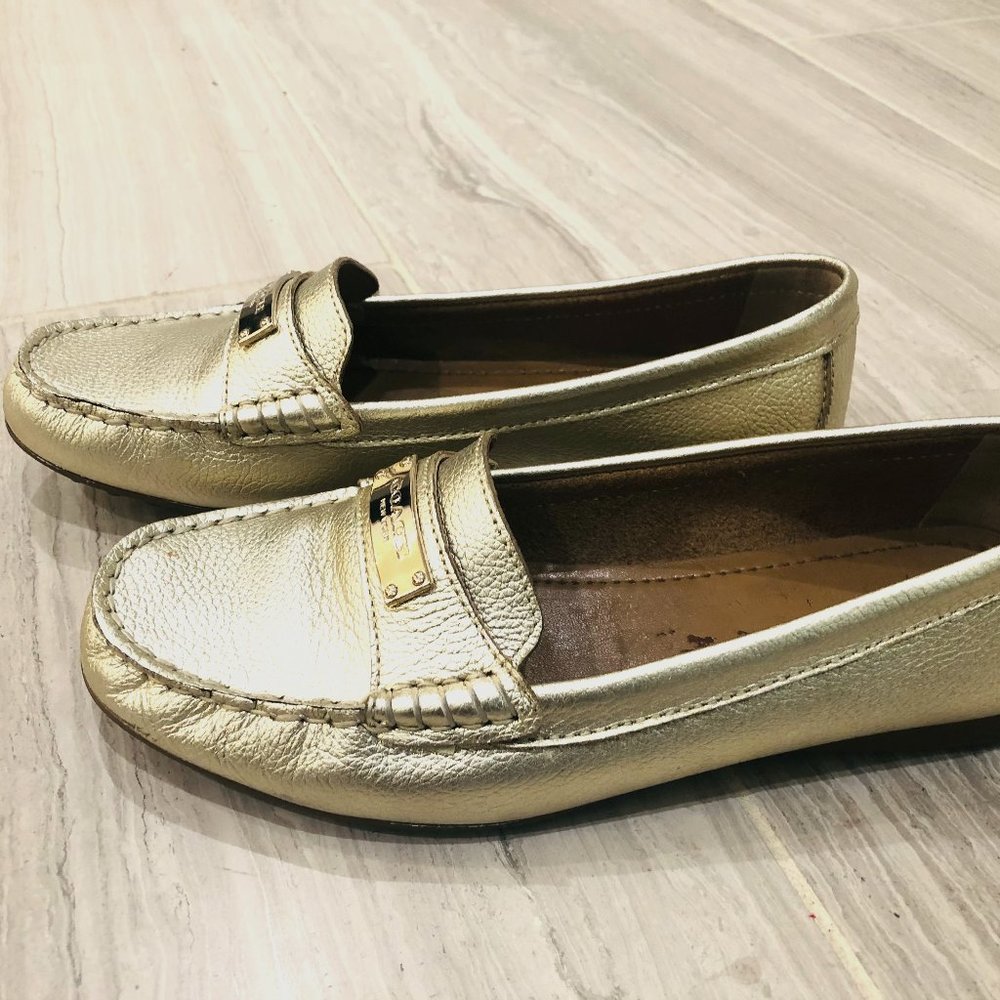Coach Gold Loafer